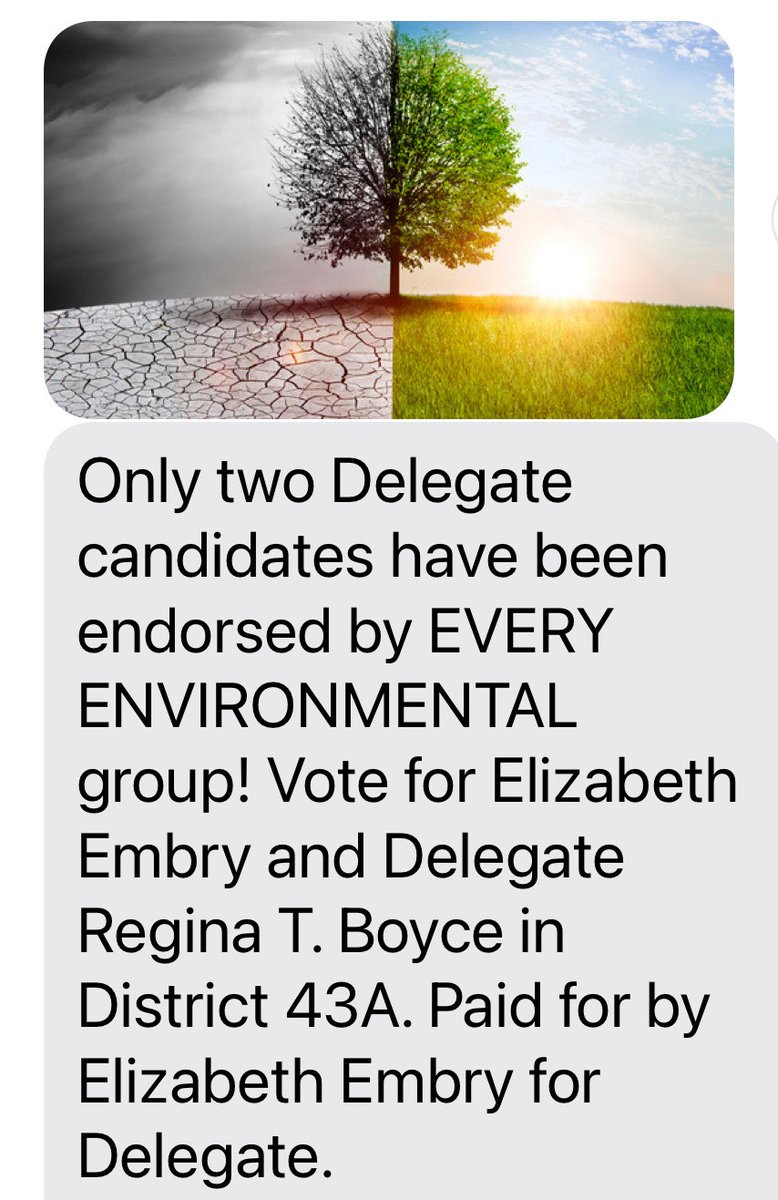 Embry4Delegate's tweet photo. Concerned about climate change &amp; the environment? So are we, &amp; @reginatboyce and I are on it!  Come out  &amp; support Boyce-Embry on this beautiful Sunday &amp; avoid the long lines on Election Day!
#inspiredcampaign #BoyceEmbry #EmbryforDelegate #womenleaders #joy #experiencematters https://t.co/Rr0htWRwSa