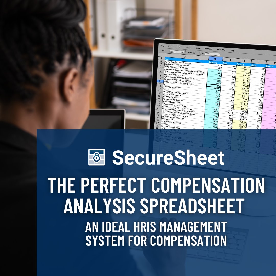 securesheet's tweet image. #SecureSheet - the perfect #CompensationAnalysis - Unique features make it an ideal HRIS management system for #compensation. Learn more about SecureSheet’s salary planning #spreadsheets features: bit.ly/3EaNeaxx #salaryplanning #hrismanagement #employeebenefits