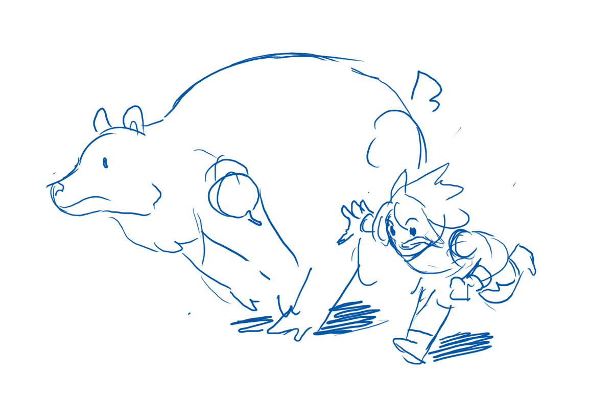 SeanCornishArt's tweet photo. Mr. Bear has Haste Iraine has expeditious retreat, and Iraine is casting Longstrider on booth on them. We needed to run fast!!!
#Dnd5e #magicMisfits #fighter #barbarian #junglebook #anime #sketch #dungeonsandDragons #digitalart #dndoc #ttrpg #eldrichknight #tabletopgaming #ttrpg https://t.co/h87MDDS9Zv