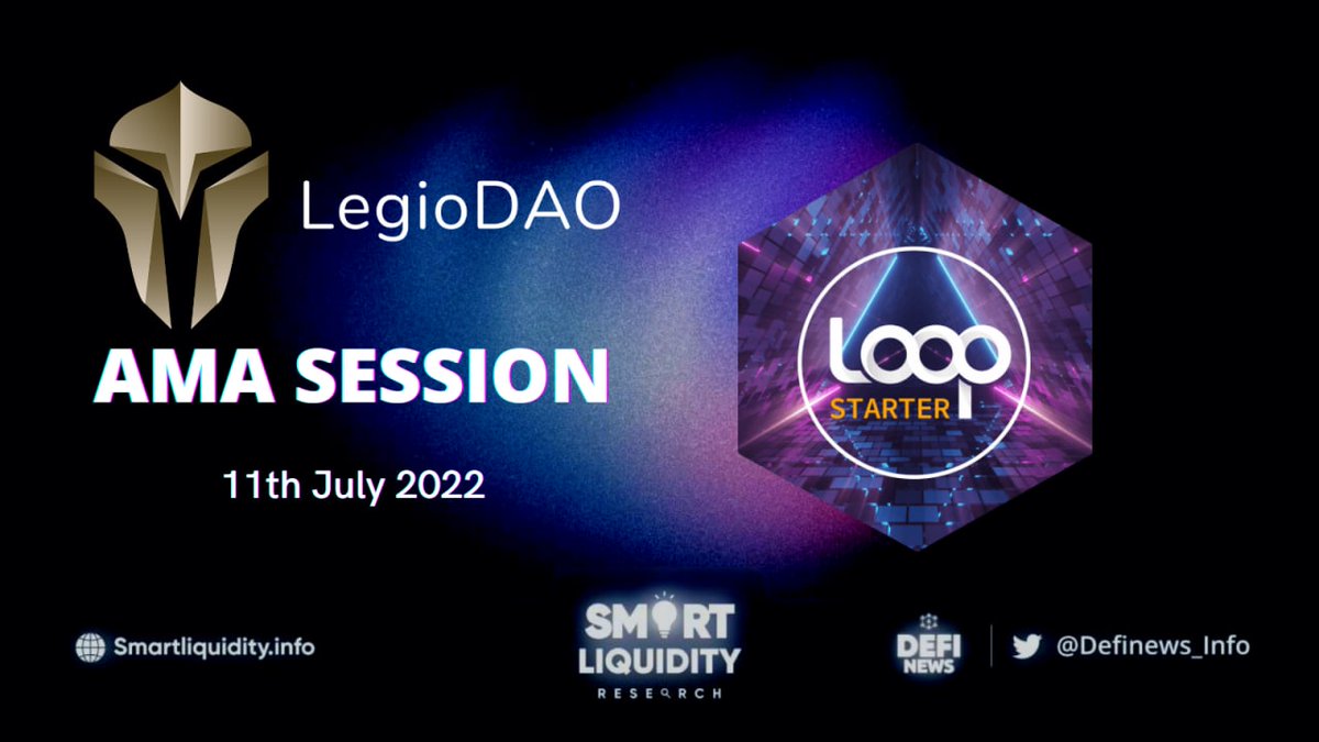 ♎ <a href="/LegioDAO/">LegioDAO</a> will be holding a #AMA with @Loopstarter community on 11th July 2022

♎ #Loopstarter is the first #DAO supports a multi-chain, cross-platform launchpad with a full #DEX and deflation mechanism

🔽 VENUE
x.com/i/spaces/1PlKQ…