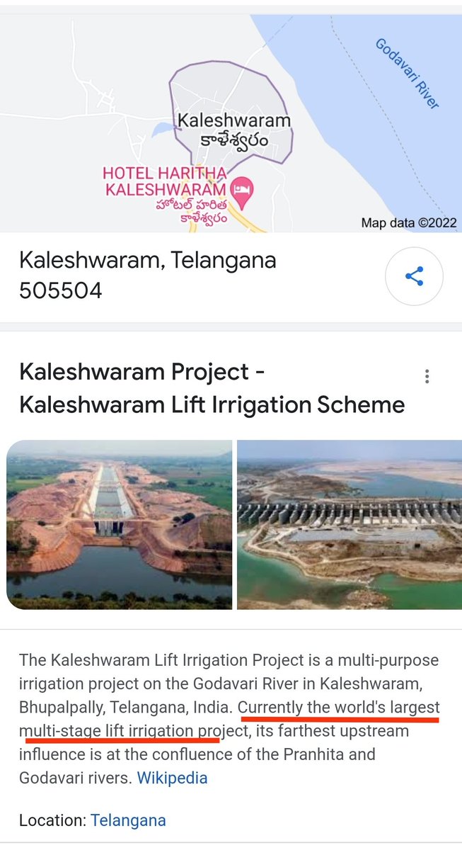 SattarFarooqui's tweet photo. World's largest lift irrigation project Kaleshwaram in #Telangana yesterday received extremely heavy rainfall of 345.8 mm as per @imdhydofficial 

This dream project was built by CM KCR govt. in record 3 year time from 2016 to 2019. No Jumlas here !!!

@trsharish @MinisterKTR https://t.co/SR5tkeQjmq