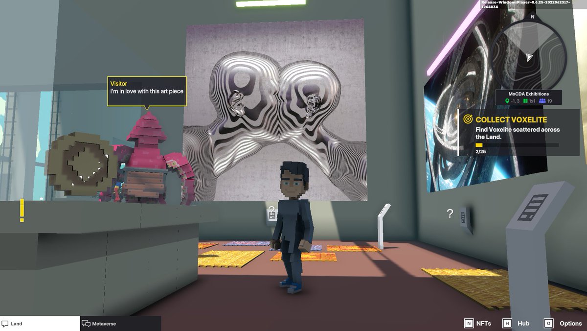 StacyDi2018's tweet photo. @TheSandboxGame @MOCDA_ I just participated in the #TheSandbox weekly contest for a chance to win 200 mSAND! Here is my favorite piece from the ‘Impossible Worlds’ exhibition, check out my screenshot below!
👇 https://t.co/jVRcsrlk6t