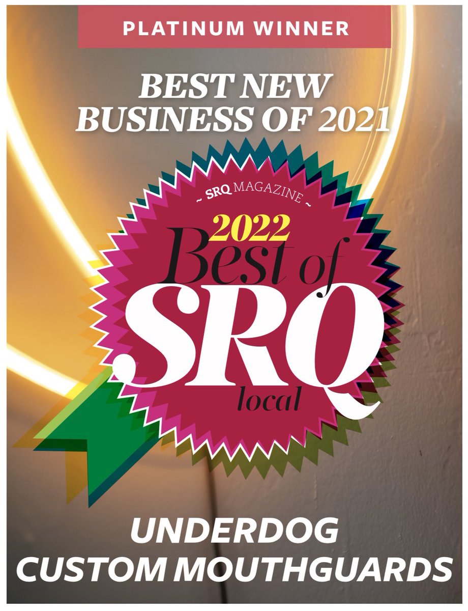 UMouthguards's tweet image. Thank you Sarasota for voting us the Best New Business of 2021! We love helping the athletes of our community. If you need the best sports mouthguard in Sarasota, give us a call! #BestofSRQ #Sarasota #srq