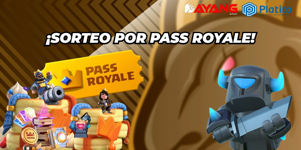 SORTEO POR PASS ROYALE 
requisitos: 
seguir a:
<a href="/FtvCanarias/">FTVCanarias</a> 
<a href="/Platita_/">Platita Software</a> 
Dar ❤️y 🔁
📨 mencionar a 3 amigos pros en clash royale 
-
🗓️Diremos al ganador el 13/07/2022 
-
⚠️si llegamos a más de 100 rts en menos de 24h sortearemos 3 pass royale más 🐐🏆