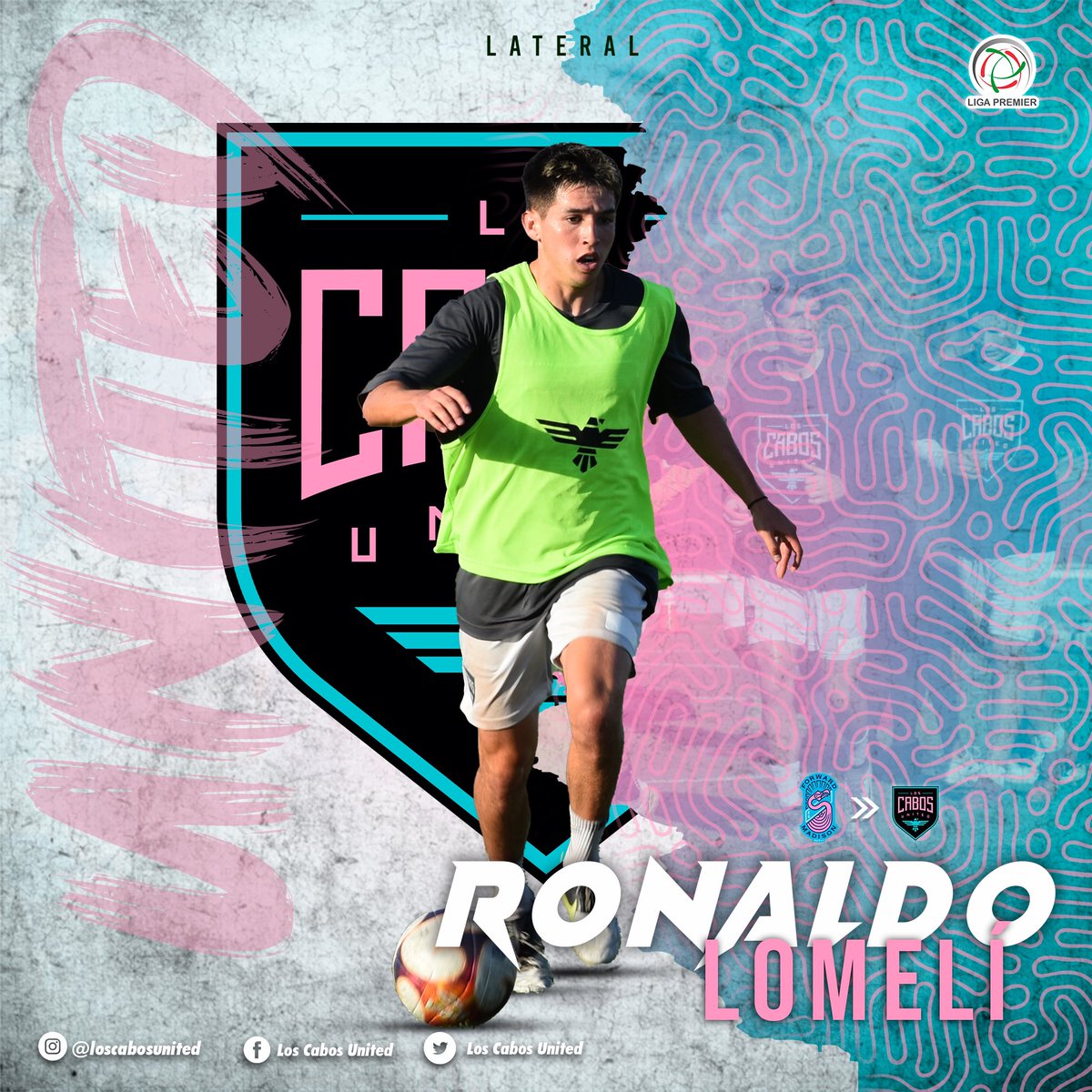 ✅ RONALDO BRIAN LOMELÍ 🙌🏼⚽️

De Los Ángeles California 🇺🇸 con experiencia en UC Riverside y Foward Madison FC 🤜🏻⚽️

BIENVENIDO a #LosCabosUnited 🫶⚽️

#UnidosSomosMasFuertes
#SomosMasQueFutbol
<a href="/LigaPremier_FMF/">Liga Premier FMF</a>