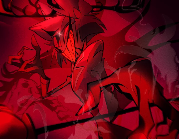🚨RED!! RED!! RED!!🚨

 #HazbinHotel 
 #HazbinHotelFanart
 #HazbinHotelAlastor 