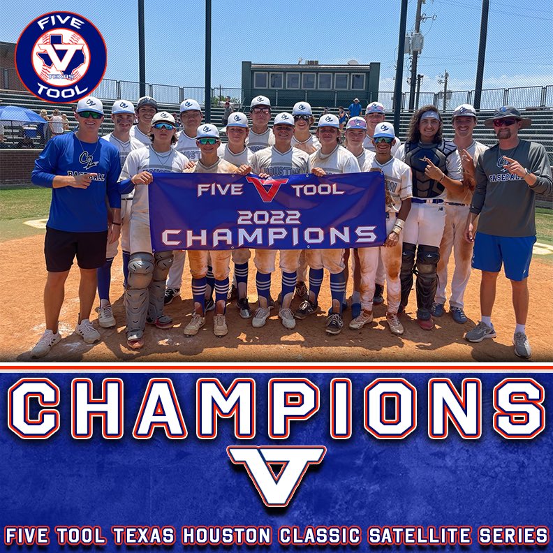🏆Champions🏆

Congrats to @C2_Baseball 2023 White on winning the 17U/18U Championship of the <a href="/FiveTool/">Five Tool Baseball</a> Texas Houston Classic Satellite Series.

#WatchEm