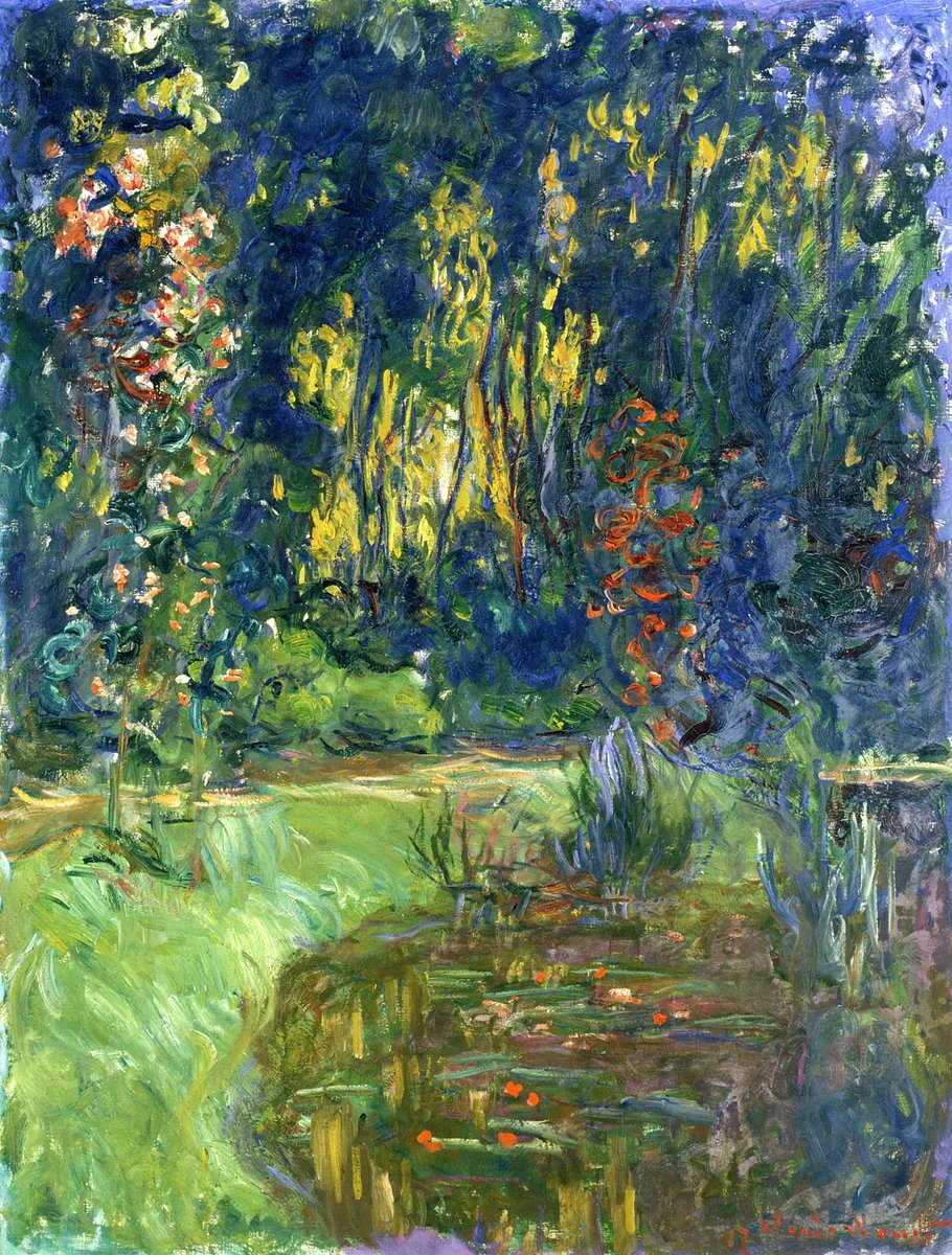 Water Lily Pond at Giverny, 1919 #claudemonet #monet wikiart.org/en/claude-mone…