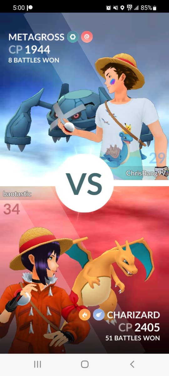 Chan wanted a charizard so I kicked him out of the gym w mine 😌