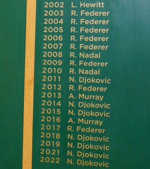 UniversTennis's tweet photo. La dernière fois qu'un joueur hors "BIG 4" remportait #Wimbledon:

- Federer avait 20 ans.
- Nadal 16.
- Djokovic et Murray 15.
- Alcaraz n'était pas né, Raducanu et Gauff non plus.
- Swiatek et Sinner avaient ~1 an.

Un temps que les moins de 20 ans ne peuvent pas connaître. 🤯 https://t.co/fVojAiPeNx