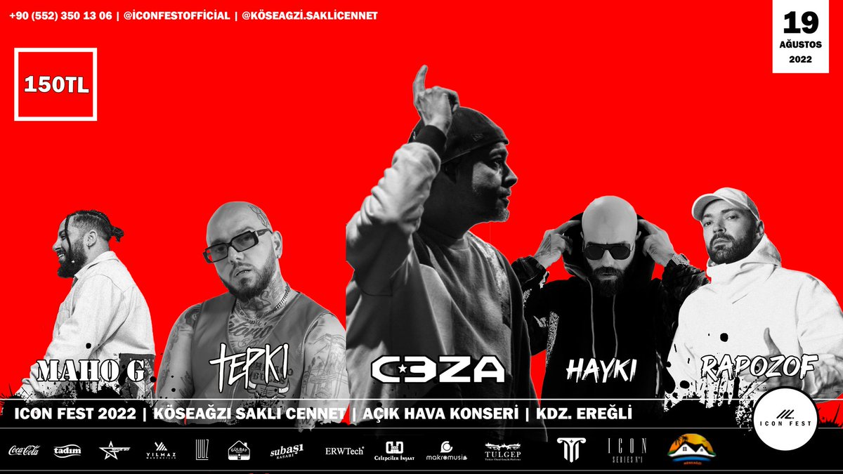 iconseriesno1's tweet photo. 19 AĞUSTOS - ICON FEST 2022 #iconfest2022 #iconfest #turkcerap #hiphoprap #ceza #tepki https://t.co/5SfbsSVMsc