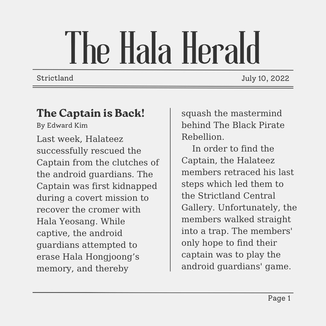 Ha1aReporter's tweet photo. [📰] Sunday: 07.10.22

The Captain is Back!!

#HalaHerald #HalaUpdate #Halateez #ATEEZ #에이티즈 https://t.co/u5sUFcjWqa