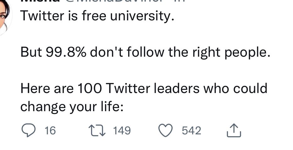 secondfret's tweet photo. The viral thread formula:

Opening statement about something extremely popular that you’re pretending you uniquely discovered. 

Completely made up statistic. 

Thread intro 🧵 https://t.co/wOn9lQcbP6