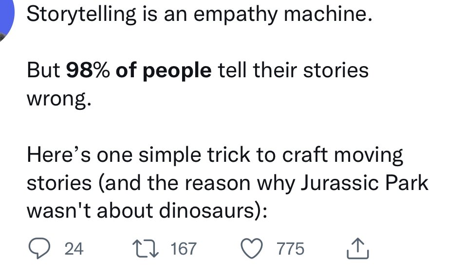 secondfret's tweet photo. The viral thread formula:

Opening statement about something extremely popular that you’re pretending you uniquely discovered. 

Completely made up statistic. 

Thread intro 🧵 https://t.co/wOn9lQcbP6
