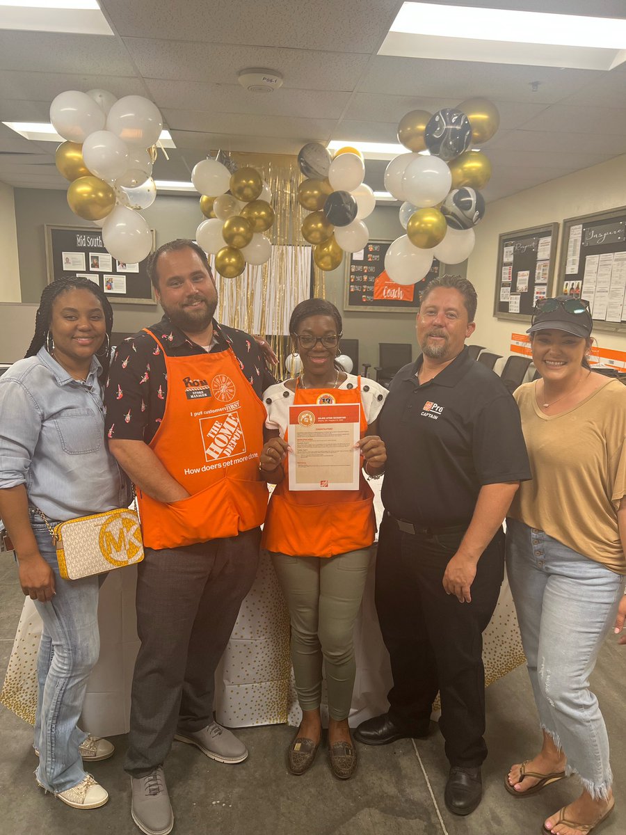 The Golden Apron! Sharing this Apron with my Home Depot family is the best feeling ever. I’m truly thankful and tremendously honored for this opportunity. I’ve been blessed to have so many Servant Leaders surrounding me! My vow is to continue to be a Servant Leader #NeverFlySolo