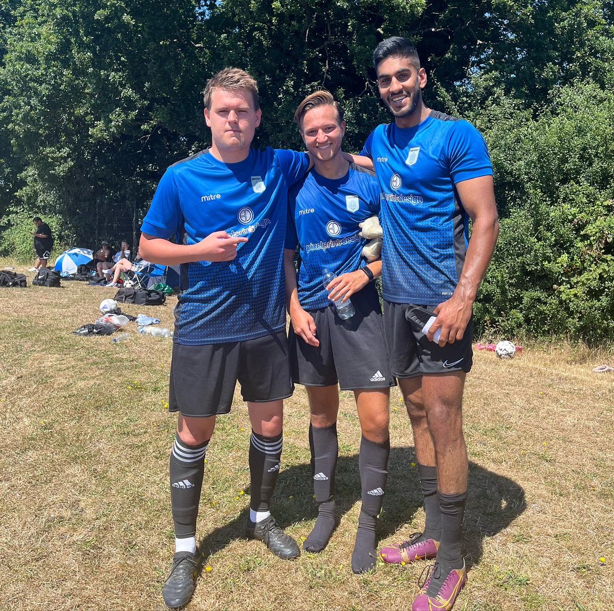 Complete team performance sees us win 6-0 in the blazing heat today. Brad (left) with 1, Frankie (middle) with 2 and Leon (right) with a brilliant hat trick