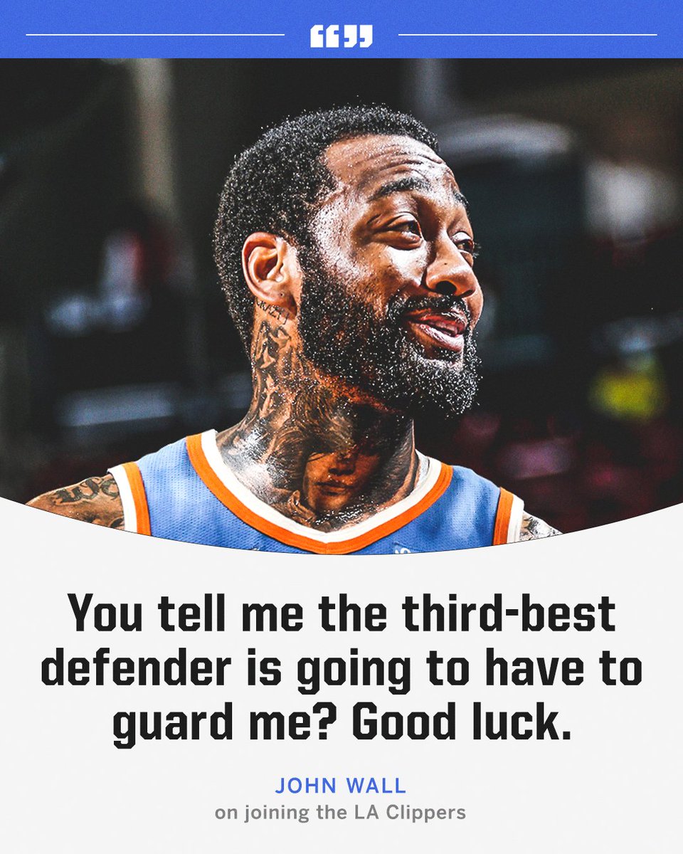 ESPNNBA's tweet image. .@JohnWall is ready to push the pace with the @LAClippers 💪