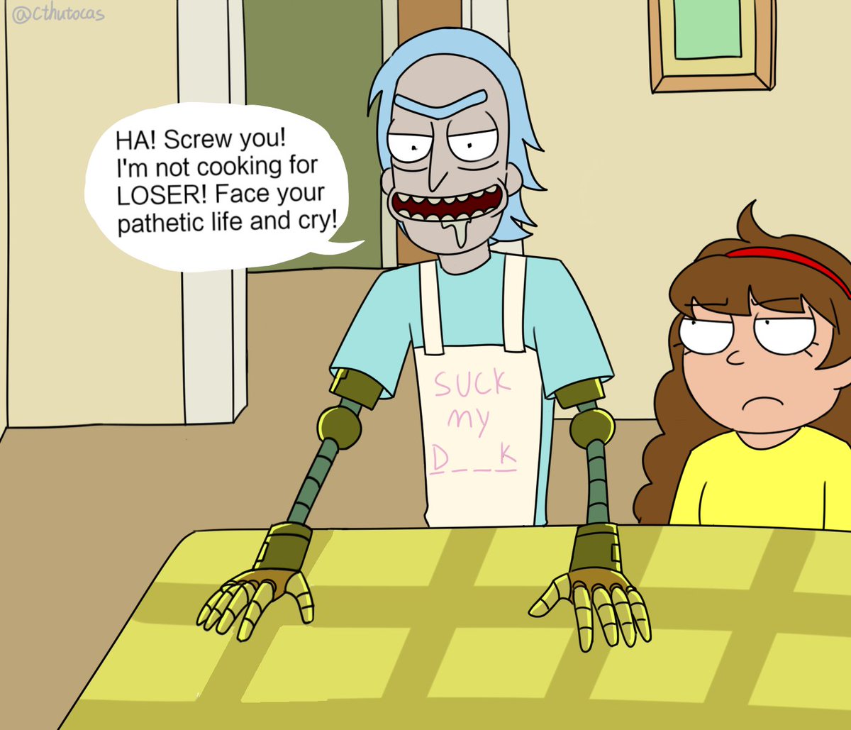 cthutocats's tweet photo. tumblr ask #rickandmorty #chefrick #reporick #morticiasmith https://t.co/h50gHrh912