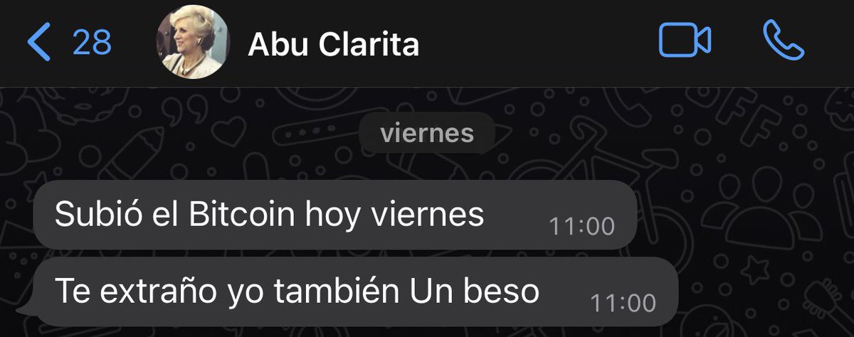 -dejá de quemarle la cabeza a la abuela con las criptos

-la abuela