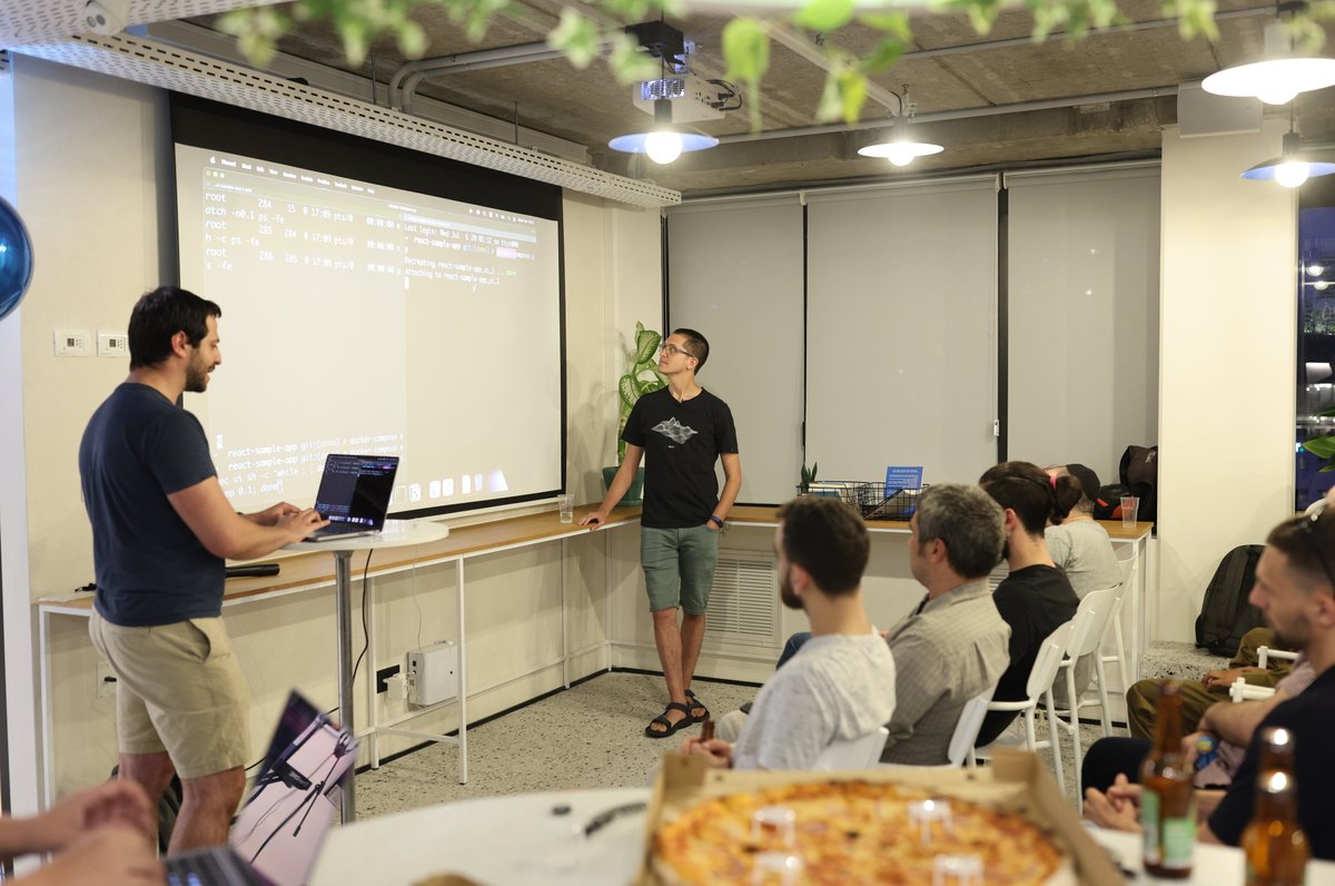 It was fun presenting at the monthly #react Israel how we used low-level tools to solve a high-level configuration problem💡💻 
Thank you, <a href="/swimm_io/">Swimm</a> 🌊

Read more about how we solved it:
raftt.io/post/how-to-us…

<a href="/The_React_Dev/">The React Dev</a> #ReactJS #React #pizza