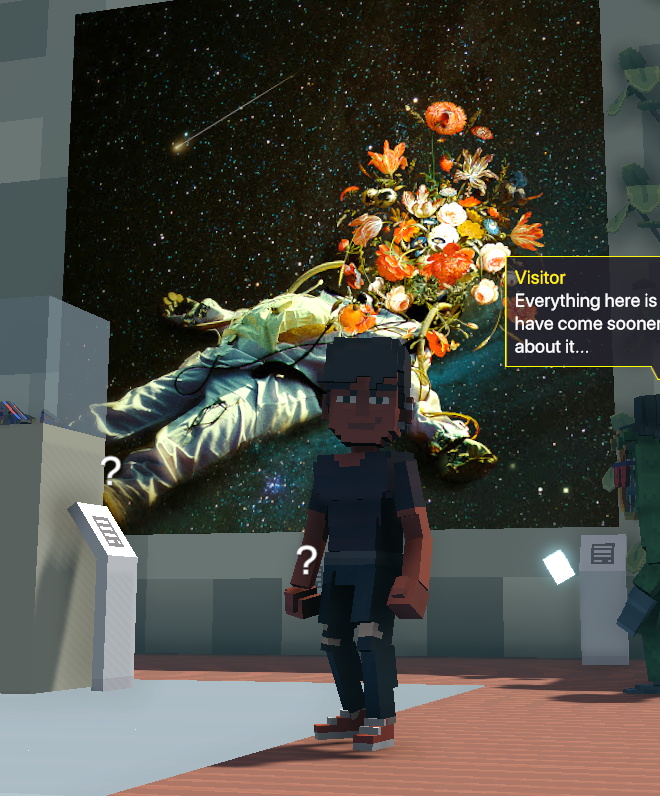 Timothy33020256's tweet photo. @TheSandboxGame @MOCDA_ I just participated in the #TheSandbox weekly contest for a chance to win 200 mSAND! Here is my favorite piece from the ‘Impossible Worlds’ exhibition, check out my screenshot below!
👇 https://t.co/4pA0mzSei5
