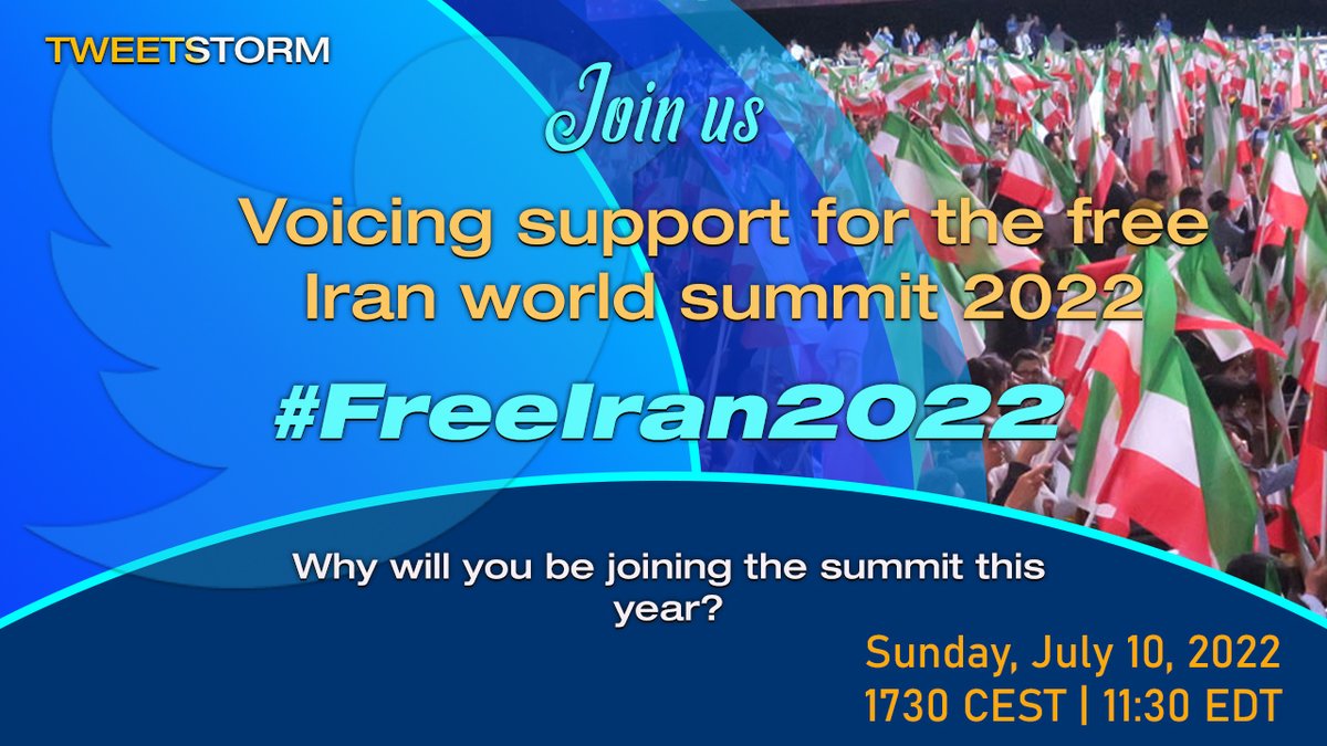 The battle cry of freedom is raised at the #FreeIran2022 Global Summit, where all freedom warriors from across the world assemble under one banner to support freedom, democracy, & a non-nuclear, secular #Iran.
@RosemarieJarv20 @ThePeoplesHubUK @abdullah671111 @EllieMaeWest666