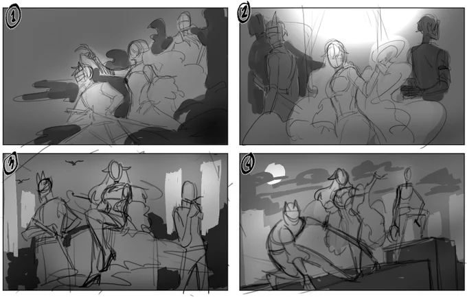 My thumbnail sketches are so messy. 