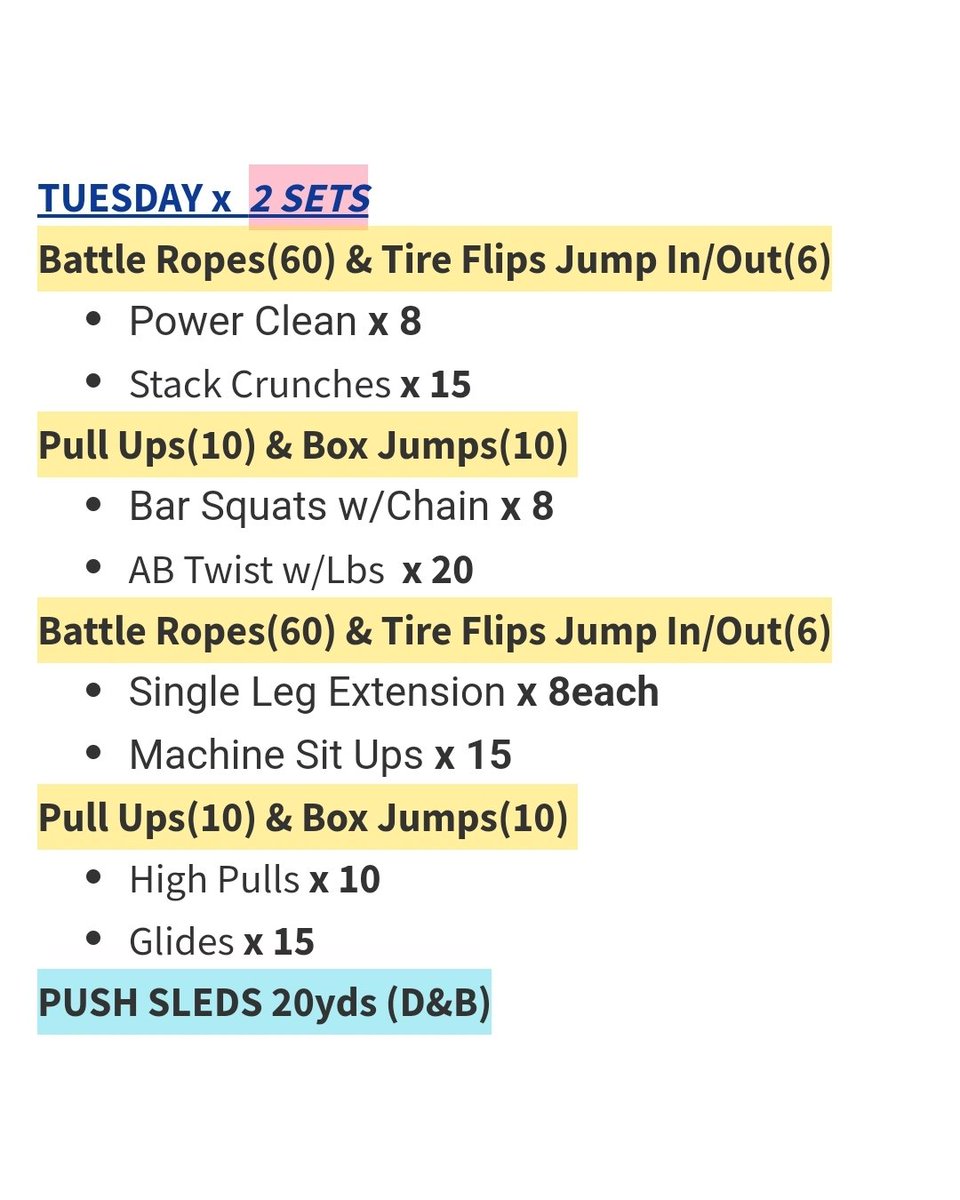 RicklanHolmes's tweet image. Workout Plan for this week
#HTCrew #CoachesStayFit