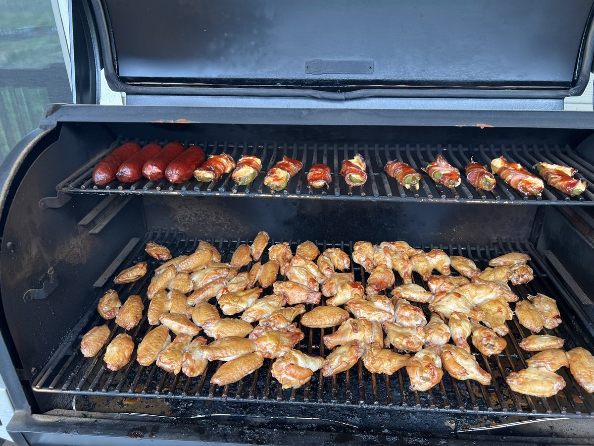 Sunday Spread #BBQ #traeger #SMOKING #smoker #WINGS