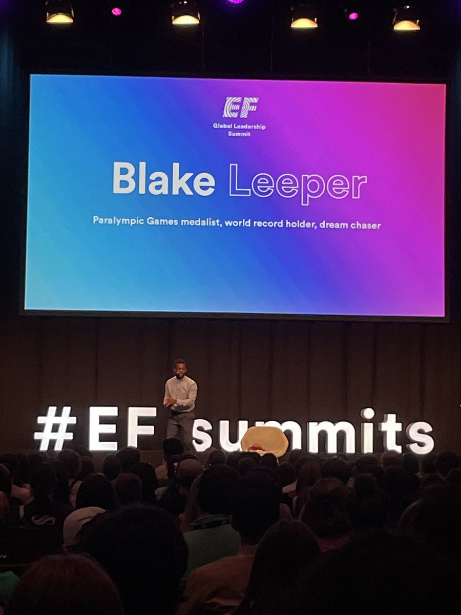 mlarunner's tweet image. “Life is 10% what you are dealt and 90% of how you deal with it” @Blake_Leeper at the #efsummits. #inspiration