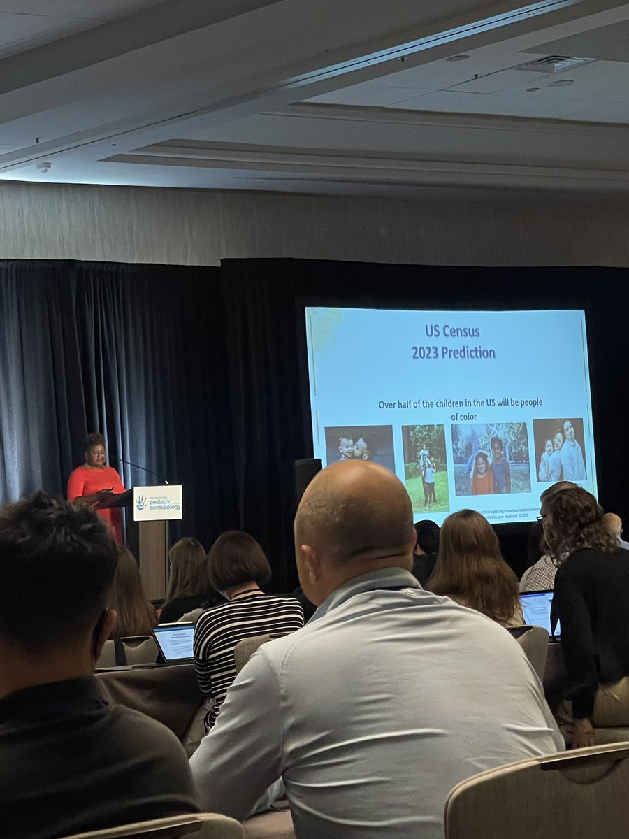 DrCandriceHeath's tweet photo. A career vision board moment has been fulfilled. I gave a lecture at the @SocietyPedsDerm Annual Meeting on #atopicdermatitis dermatitis perspectives in kids with skin of color. I challenged my esteemed colleagues to think about how challenges outside the exam room influence AD. https://t.co/ifGcTpiUye
