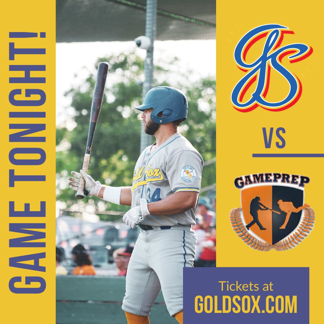 Finish your week right by watching baseball!
Be sure to join us at 6pm as the Gold Sox once again take on Game Prep. Gates open at 5:30. Get your tickets in advance at GoldSox.com.