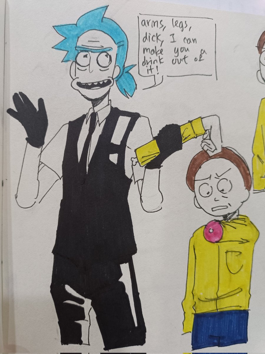 kreidxpriz's tweet photo. Bartender and waiter.
#bartenderrick #waitermorty #rnm #ram #rickandmorty #ricksanchez #mortysmith #rick #morty https://t.co/ZmCFySjMnw