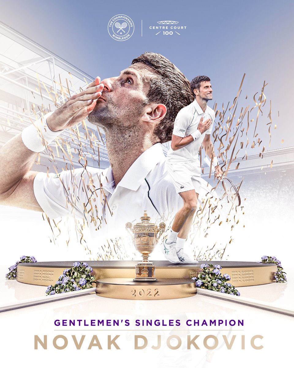 Wimbledon (@wimbledon) on Twitter photo Magnificent.
In its 100 years, Centre Court has seen few champions like <a href="/DjokerNole/">Novak Djokovic</a>
#Wimbledon | #CentreCourt100 Magnificent.
In its 100 years, Centre Court has seen few champions like <a href="/DjokerNole/">Novak Djokovic</a>
#Wimbledon | #CentreCourt100