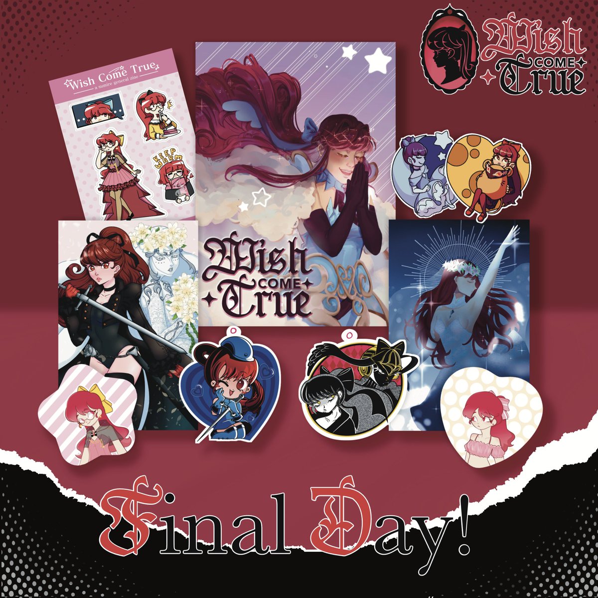 🎀The clock strikes midnight, Cinderella...🎀
Today is our final day to pre-order Wish Come True! Be sure to get your orders in before 11:59pm EST! Thank you again everyone for all of your love and support 💕
⚔ sumirezine.bigcartel.com