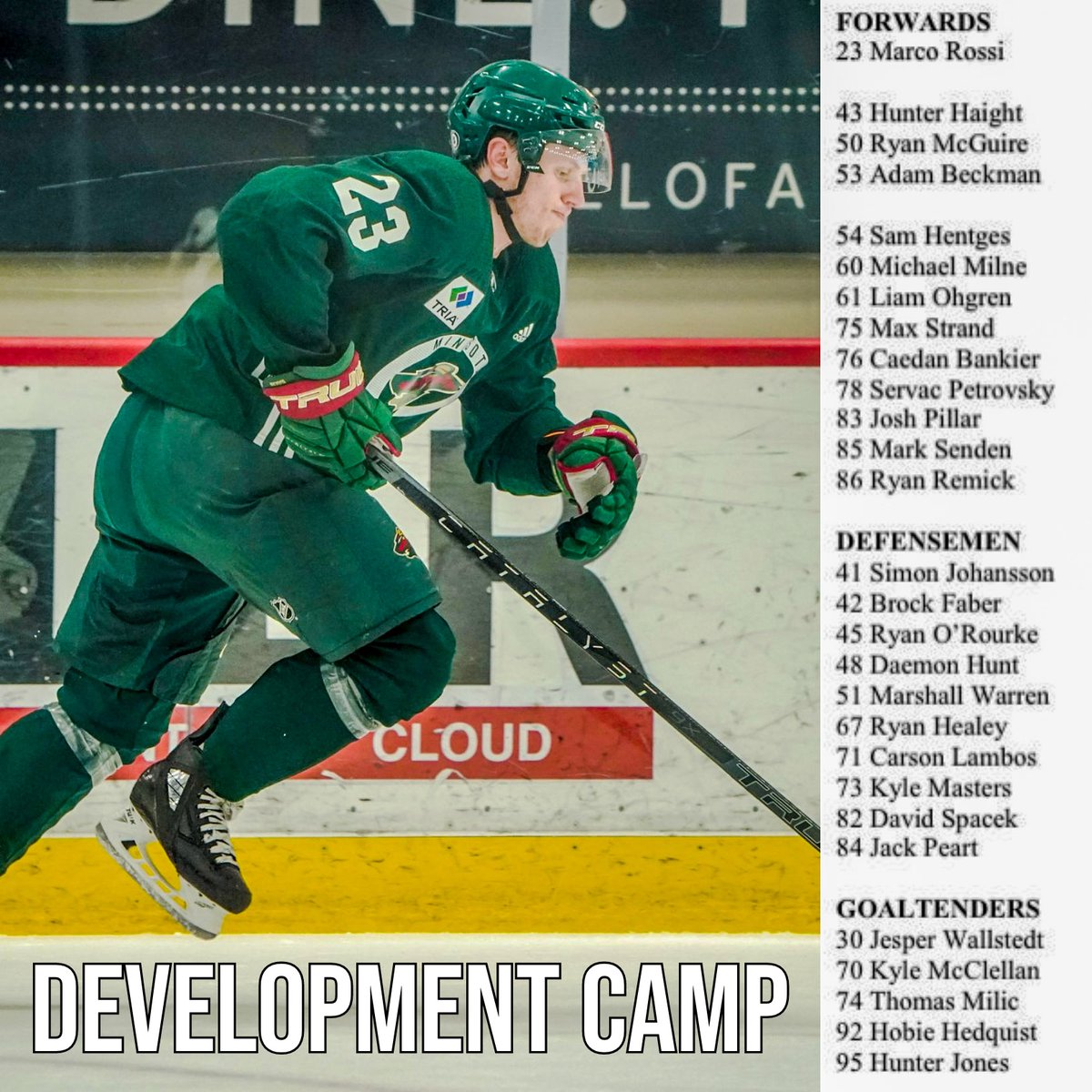 #mnwild Development Camp Roster