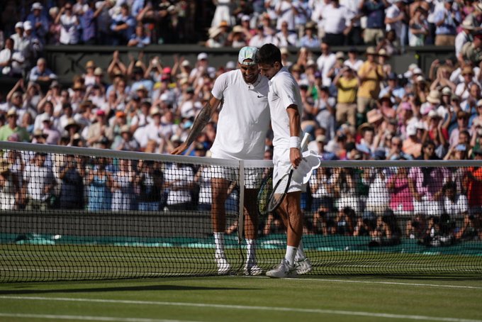 Nick Kyrgios and Novak Djokovic.