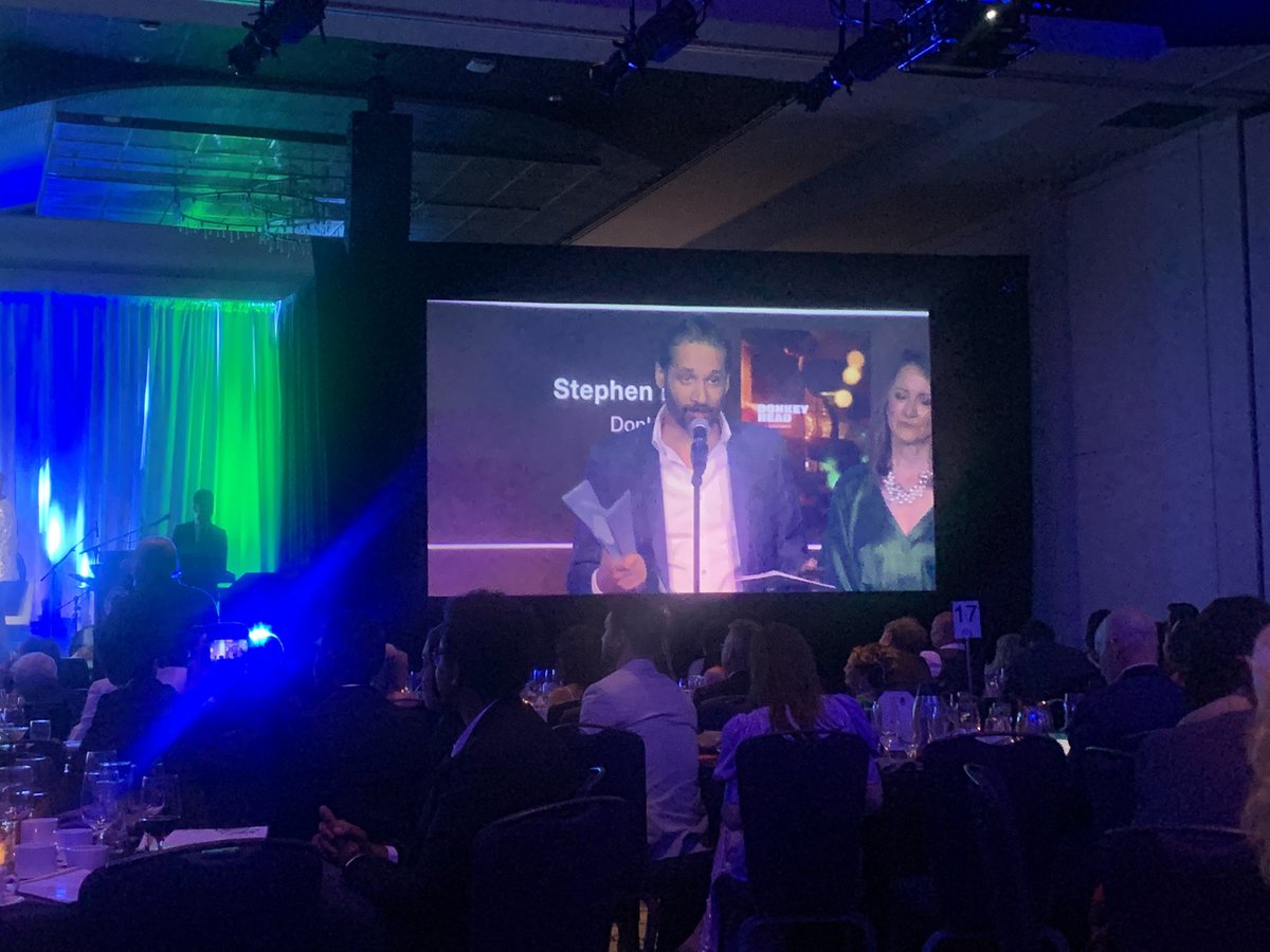 sabrinarmf's tweet photo. No one cheered louder than #table21 when @MrL080 and @BrianMarkinson won their Leos. So wonderful to see these gents recognized for their damn fine work. #filmprom https://t.co/5RaPfpyTrB