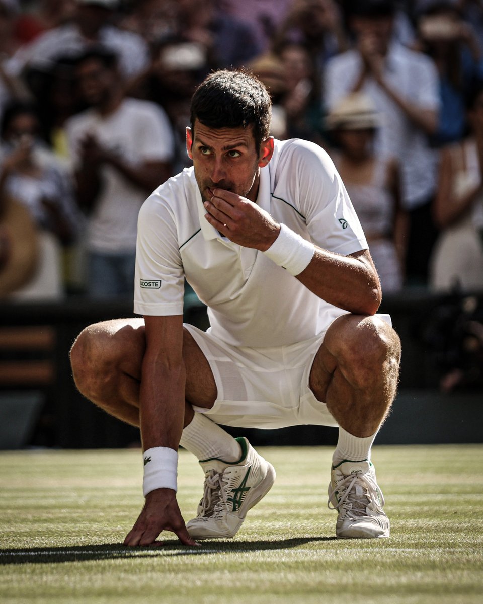 Novak Djokovic eating grass like a GOAT 🐐