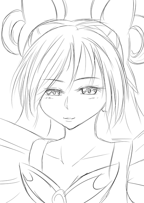 30分以内に適当に手を動かして、キュアドリームを何枚描けるかというのを試して描いた3枚。 