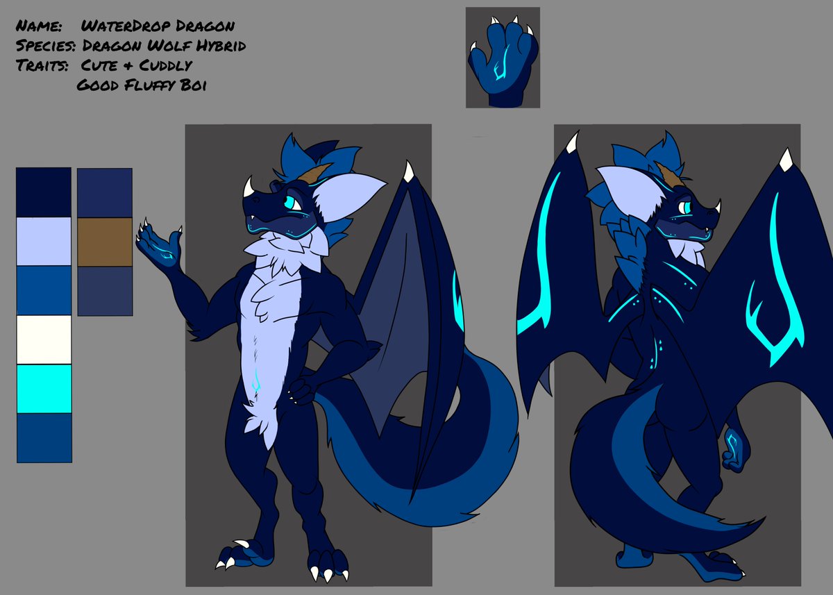 WaterdropD's tweet image. Sona update tweet! Here are both of my sonas: Waterdrop, a celestial shapeshifter, and Max, a nerdy arcanist foxtaur. 
(Backgrounds in the comments)