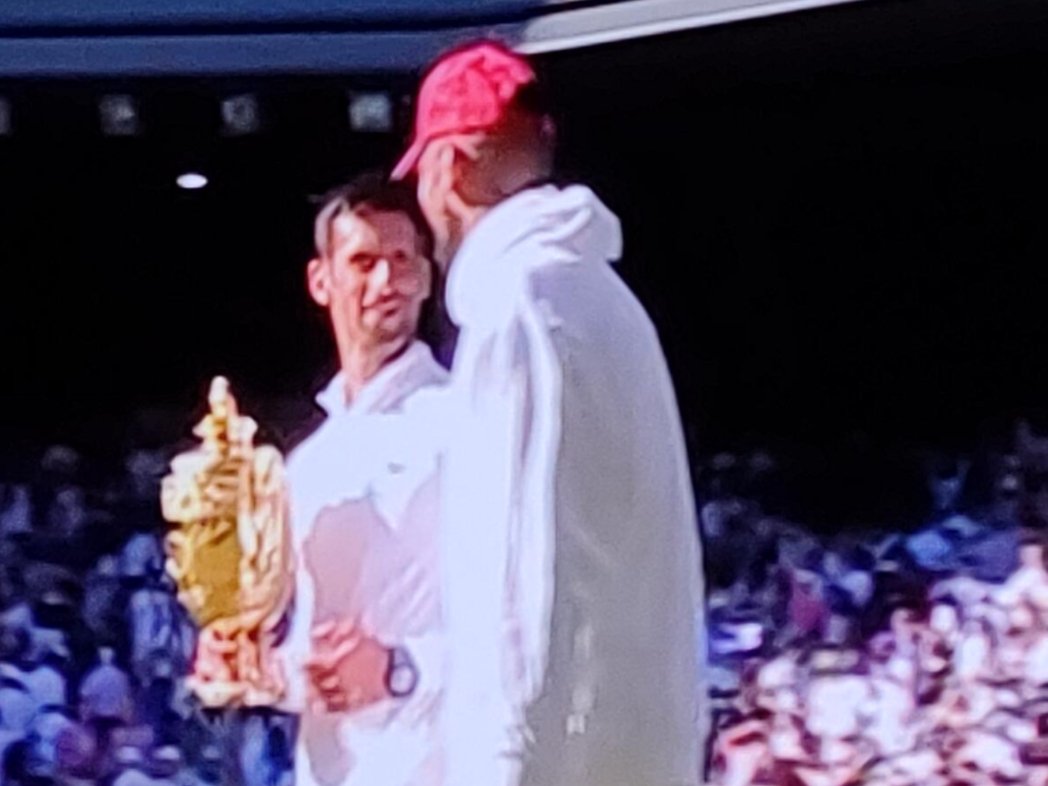 The Bromance is officially on. #Wimbledon2022 champion Novak Djokovic praises runner-up Nick Krygios and agrees to honour their bet to take Nick to dinner.