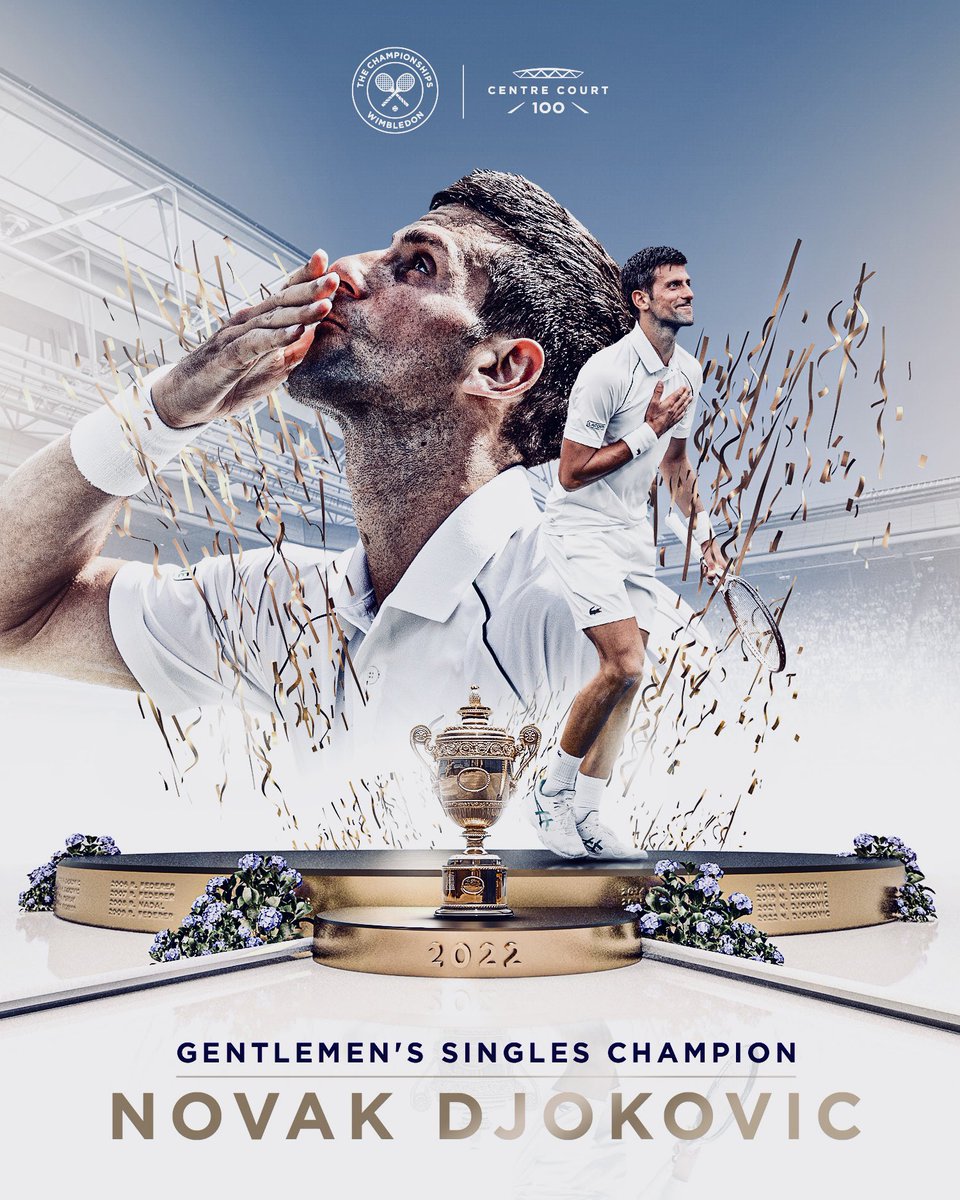 DeejayRoss's tweet photo. Once again #Djokovic finds a way to bring his ultimate hand when it matters the most - what a match #Wimbledon2022 #Wimbeldonfinal https://t.co/xRlDNrRjgr