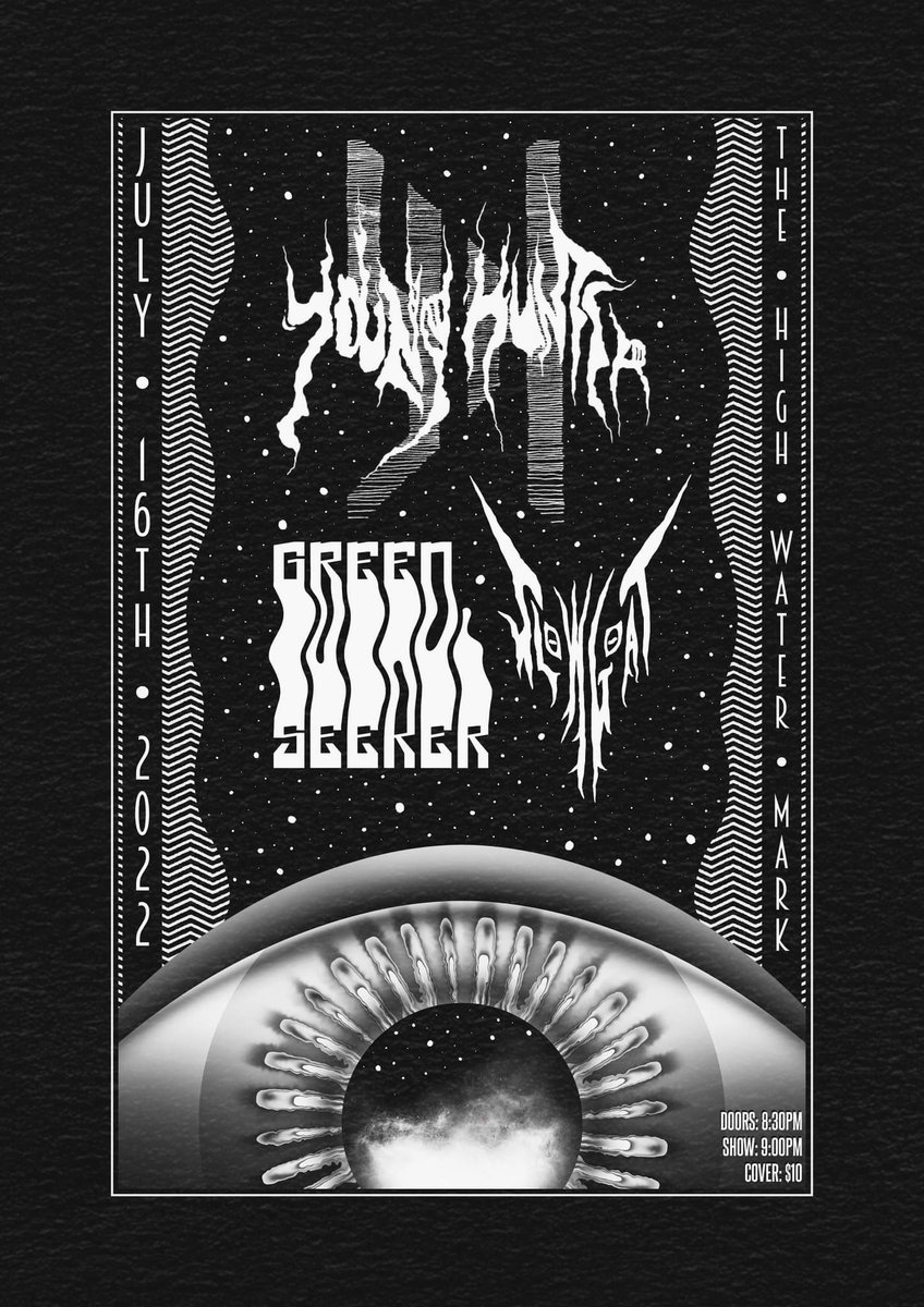 Next show! Saturday 7/16 at High Water Mark w/ Young Hunter &amp; Slow Goat. Come hang out! We will be celebrating the release of our album. 
#portlandmusic #pdxmetal #heavypsych #stonerdoom #showposter