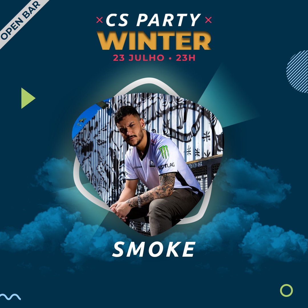 cspartybr's tweet photo. Essa é pra fechar a semana!🔥 O SMOKE está confirmado na nossa edição de Winter!

Fiquem ligados que amanhã divulgaremos mais uma presença confirmada.

Compre já o seu ingresso, link na BIO!!! https://t.co/AC7elzE10W