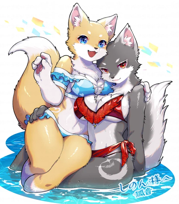 Skeb納品しました〜!水着デザイン楽しいです👙
https://t.co/W2LM6X21Cr 