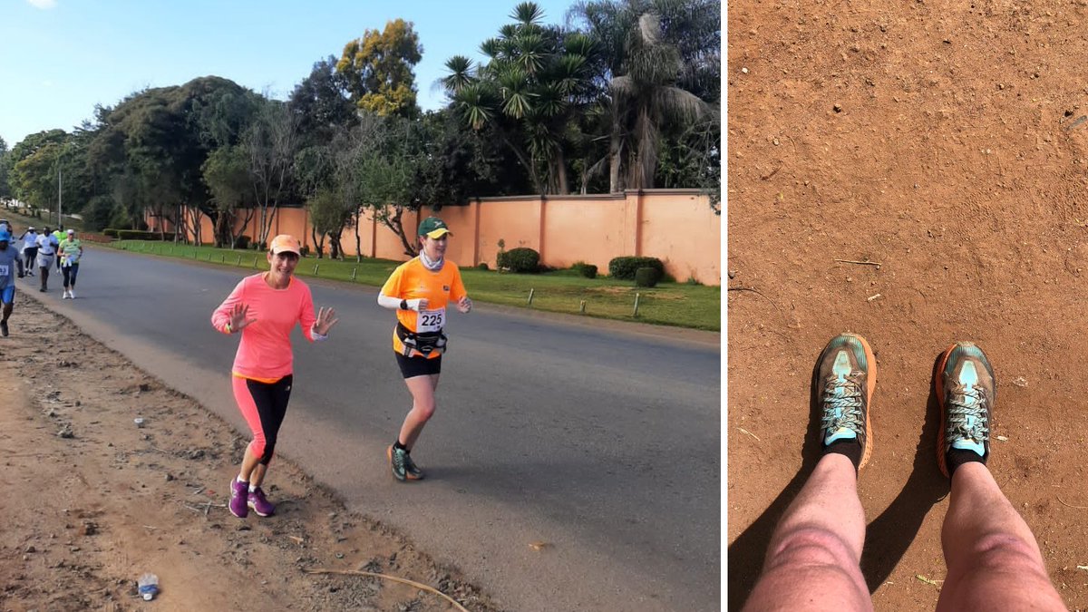 JulieRusmith's tweet photo. 46kms today - hilly Comrades training run, just how we like it⛰ #lockdownrunners #hararehills #comradestraining #runtogether https://t.co/ZphfTvjhKl