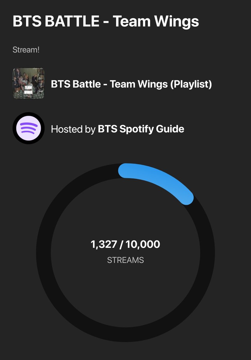 btspotifycentre's tweet photo. Team Wings is still leading! #BTSBattle https://t.co/gAoFloyXAa