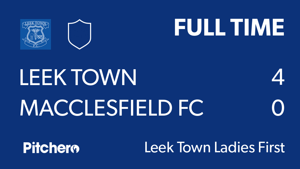 leektown's tweet photo. FULL TIME: Leek Town 4 - 0 Macclesfield FC
#LEEMAC #Pitchero
https://t.co/GmBbzE2tt1 https://t.co/s9CMLcG3hV