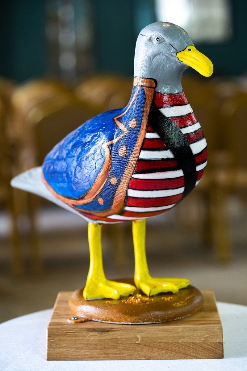 Our #SeagullOfTheDay is Shipwreck Sam, who was created by the team at <a href="/TorquayMuseum/">Torquay Museum</a> (where their current exhibition is Pirates! Fact and Fiction. 

SSSH! The Stolen Seagull Scavenger Hunt, Summer Art Trail runs from 21 July.

Find out more 👇
toniccreatives.co.uk/our-work/sssh